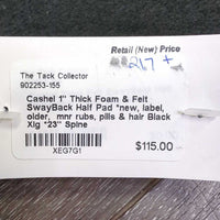 1" Thick Foam & Felt SwayBack Half Pad *new, label, older, mnr rubs, pills & hair