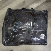300g Hvy High Neck Winter Blanket, 2 legs, bag *gc, v.dirty, film, mnr wpf, rubs, pills, tiny hole, threads & fading, smells, cracking logo