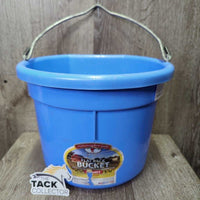 Flat Back Plastic Bucket *vgc, clean, mnr scratches, scuffs & chews, rust