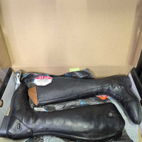 Field Boots, zips, Cardboard Forms, Box *xc/like new, mnr creases & dusty edges