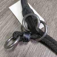Rolled Leather & Nylon Rope Side Pull Noseband ONLY *like new