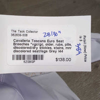 Euro Seat Breeches *vgc/gc, older, rubs, pills, discolored/dry stickies, stains, mnr discolored seat/legs