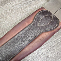 Leather Girth, 2x Els *vgc/gc, clean, mnr stretched elastic, rubs, stains & hairy seams