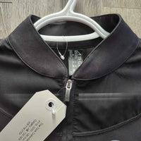LS Sun Shirt, 1/4 Zip Up, Mesh Sleeves *xc, mnr threads, seam puckers