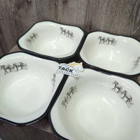 "Young & Restless" 20pc Dinnerware Set: 4 x: Bowls, Small Plates, Large Plates, Mugs, 1x Napkin Holder, Pitcher, 2 Placemats *xc, mnr scratches & stain
