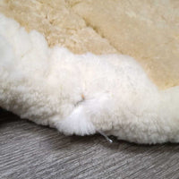 Sheepskin & Quilt Fitted Hunter Saddle Pad *vgc, clean, mnr puckers stains & threads, pulled fleece