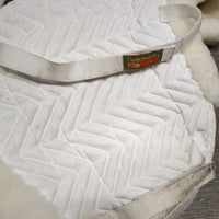 Sheepskin & Quilt Fitted Hunter Saddle Pad *vgc, clean, mnr puckers stains & threads, pulled fleece