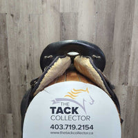 15.5" XW *6.25" Big Horn Synthetic & Leather Endurance Saddle, NO Stirrups, 2 Latigo Billets, Fleece Panels, Serial #119