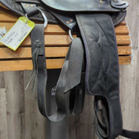 15.5" XW *6.25" Big Horn Synthetic & Leather Endurance Saddle, NO Stirrups, 2 Latigo Billets, Fleece Panels, Serial #119