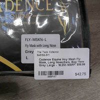 Hvy Mesh Fly Mask, Long Nose,Ears, Bag *new