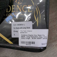 Hvy Mesh Fly Mask, Long Nose,Ears, Bag *new