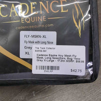 Hvy Mesh Fly Mask, Long Nose,Ears, Bag *new