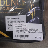 Hvy Mesh Fly Mask, Long Nose,Ears, Bag *new