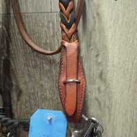 Cradle Bridle Set: Headstall, Parelli/Myler C3 MB33 High Port Bit, Rope Reins *xc, clean, mnr scratches/rust & rubs