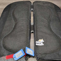 Western AIR Saddle Pad, 2 Felt shims *vgc, mnr hair, stains, residue?dirt, rubs & hair, HOLDS Air
