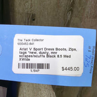 Dress Boots, Zips, tags *new, dusty, mnr scrapes/scuffs