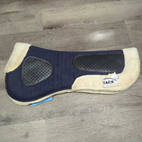 Quilt Non Slip Half Pad, Rolled Fleece Edge *vgc, clean, mnr stains & rubs