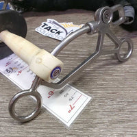 Soft Flexi Mullen Mouth Combi Hackamore, chain, sheepskin Nose *vgc, clean, mnr dirt, stains, hair & rubs, curled velcro, NO Chin Strap