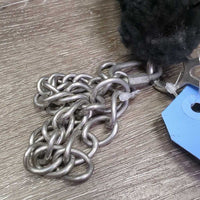 Soft Flexi Mullen Mouth Combi Hackamore, chain, sheepskin Nose *vgc, clean, mnr dirt, stains, hair & rubs, curled velcro, NO Chin Strap
