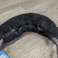 Soft Flexi Mullen Mouth Combi Hackamore, chain, sheepskin Nose *vgc, clean, mnr dirt, stains, hair & rubs, curled velcro, NO Chin Strap