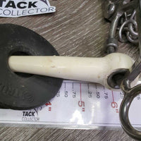 Soft Flexi Mullen Mouth Combi Hackamore, chain, sheepskin Nose *vgc, clean, mnr dirt, stains, hair & rubs, curled velcro, NO Chin Strap