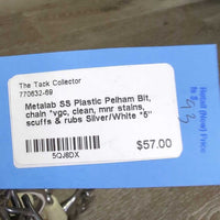 SS Plastic Pelham Bit, chain *vgc, clean, mnr stains, scuffs & rubs
