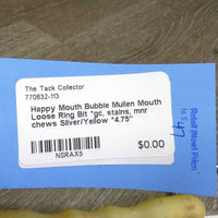 Bubble Mullen Mouth Loose Ring BIt *gc, stains, mnr chews, v.discolored, residue