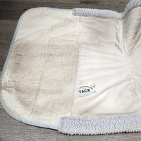 Non Slip Dressage Saddle Pad, fleece lined top *gc, clean, stains, puckered lining, clumpy, dingy, loose lining, hair, rubs, pills