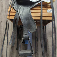 15" *adj- set 6" W/XW Endurance Saddle, Stirrups, 2 Hobble Straps, Mohair Girth, Equimeasure Form, Paperwork, Serial #3561 *adjustable to straight/specific horse at Synergist Saddles