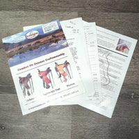 15" *adj- set 6" W/XW Endurance Saddle, Stirrups, 2 Hobble Straps, Mohair Girth, Equimeasure Form, Paperwork, Serial #3561 *adjustable to straight/specific horse at Synergist Saddles