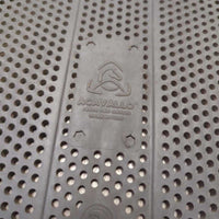 "Gel NS-S Classic-S cut-out flat" Non Slip Silicone Half Pad, Fleece Rolled Edge *vgc, mnr rubs, scrapes, hair & dirt