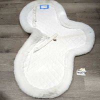 Rolled Fleece Quilt Fitted Hunter Saddle Pad *vgc, dirt, clumpy, hair, stains, rubs