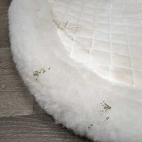 Rolled Fleece Quilt Fitted Hunter Saddle Pad *vgc, dirt, clumpy, hair, stains, rubs