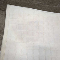 Thick Quilt Dressage Saddle Pad *gc, clean, dingy, hole, stains, rubs, threads, hair, rubs, pills, older, marker, clumpy