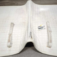 Thick Quilt Dressage Saddle Pad *gc, clean, dingy, hole, stains, rubs, threads, hair, rubs, pills, older, marker, clumpy