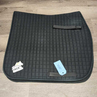 Thick Quilt Dressage Saddle Pad *gc, clean, dingy, hole, stains, rubs, threads, hair, rubs, pills, older, clumpy, cut tags, faded