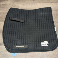 Thick Quilt Dressage Saddle Pad *gc, clean, dingy, hole, stains, rubs, threads, hair, rubs, pills, older, faded, clumpy