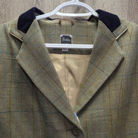 Wool Tweed Show Jacket, Velvet Collar *like new