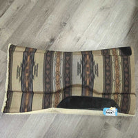 Swayback Correction Western Saddle Pad, fleece *vgc/gc, clean, mnr clumpy, hair, stains & edge rubs/thin spots