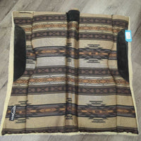 Swayback Correction Western Saddle Pad, fleece *vgc/gc, clean, mnr clumpy, hair, stains & edge rubs/thin spots