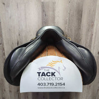 18" XW *6" NSC Grandee All Purpose Saddle, 2 Billet Guards, Navy NSC Cover, Wool Flocking, Front & Rear Gusset Panels, Med/Lg Front & Med Back Blocks, Flaps: 15"L x 15"W, Serial #: 18 MW 48719