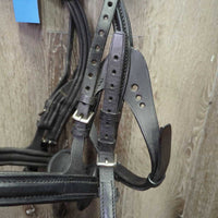 Rsd/Padded Monocrown - Adjustable Bridle, Rubber Web Reins *xc/like new, clean, film, NO flash