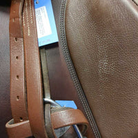 18" XW *6" Stubben Siegfried Close Contact Saddle, Stubben Leathers, Coronet Irons, Blue Stubben Cover, Small Front & Back Blocks, Wool Flocking, Flaps: 14.5"L x 13.75"W Serial #: U 188529 29