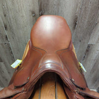 16 XW *6" Stubben Edelweiss C.S. Junior CC Saddle, 1 Billet Guard, Pink Fleece Camo Cover, Med Front Blocks, Wool Flocking, Flaps: 12"L x 12"W Serial: U386032 32