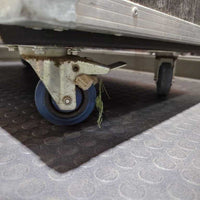 Light Aluminum Tack Trunk: 2 keys, wheels, tray, 4 hooks, saddle rack, cabinet *vgc/xc, clean, mnr residue, stains & scratches, all clasps work!