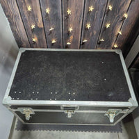 Light Aluminum Tack Trunk: 2 keys, wheels, tray, 4 hooks, saddle rack, cabinet *vgc/xc, clean, mnr residue, stains & scratches, all clasps work!