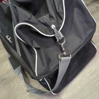 "All-in-One" Duffel Bag, Mesh Bottom Compartment, Shoulder Strap *vgc, clean, mnr residue, rubs, marks & frays