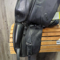 17.5" Adj *Set W - 6" NSC - Anika Dressage Saddle, Front & Rear Gusset Panels, XLg Front Blocks, Flaps: 15.5"L x 9.5"W Serial #: 2012 17.5 XW 80754