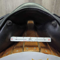 17" *adj *set XW *6" Erreplus Vittoria Dressage Monoflap Saddle, Grey Erreplus Cover, XLg External Front Blocks, Wool Flocking, Flaps: 17"L x 10.5"W Serial #: 17.1285275 BMAZ