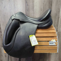 17" *adj *set XW *6" Erreplus Vittoria Dressage Monoflap Saddle, Grey Erreplus Cover, XLg External Front Blocks, Wool Flocking, Flaps: 17"L x 10.5"W Serial #: 17.1285275 BMAZ
